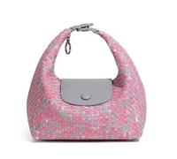 Peach Accessories Textured Woven Mini Shoulder Bag With Strap In Baby Pink Baby Pink