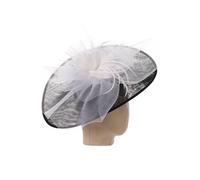 PEACH ACCESSORIES Women's Azure Majesty the Elegance & Grandeur Fascinator Hat in Black PEACH ACCESSORIES Black One Size