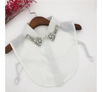PEACH ACCESSORIES Women's Large Crystals White Faux Collar PEACH ACCESSORIES White One Size