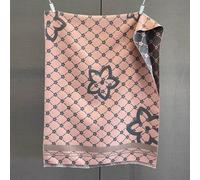 PEACH ACCESSORIES Women's Retro Chic Floral Lattice Scarf in Dusty Pink