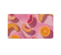 Peach and Orange Slices Desk Mat with Stitched Edges, Rubber Mouse Mat for Keyboard Mats Non-Slip Waterproof Desk Pad Office Supplies Large Gaming Mouse Pad for Home Work