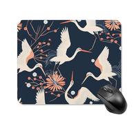 Peach and White Mouse Pad Square Laptop Mouse Mat Cute Computer Mousepad Keyboard Pad Non-Slip Desk Pads for Gaming Office Work Home 20 * 25cm