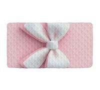 Peach and White Valentine Bow Toddler Portable Bed Sheet Soft&Comfortable Cot Sheet for Bed Mattress Pad for Small Spaces Travel Mattress 50'' x 25'' (Sheet,Bed Not Included)