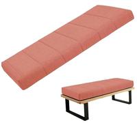 Peach Bench Cush for Indoor/Outdoor Patio Fur - Non-Slip et Cush for Deck Chair, Sofa, Window Seat, Dining Bench (16x52x2 in)