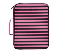 Peach Black Horizontal Strips Neon According File Organizer 7 Pockets A4 Letter Size with Zipper Closure for Paperwork Document Folder expando