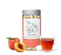 Peach Black tea in 25 Biodegradable teabags in a premium tin can for gifting and personal use-Wellness Tea - Moringa, Hibiscus & lemongrass and other flavours