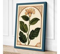 Peach Bloom Study Botanical Canvas Wall Art Print 18x12 Inch | Ready to Hang, Gallery Wrapped, Fade-Resistant Inks, Securely Packaged, UK Made