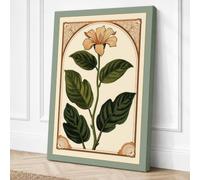 Peach Bloom Study Botanical Canvas Wall Art Print 18x12 Inch | Ready to Hang, Gallery Wrapped, Fade-Resistant Inks, Securely Packaged, UK Made