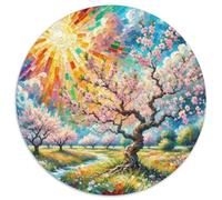 Peach Blossom 1000 Piece Jigsaw Puzzle For Adults Challenging Game Stress Relief Puzzle Cultivate The Spirit of Teamwork for Family Decorations 1000pcs (67.5x67.5cm)