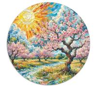 Peach Blossom 1000 Piece Jigsaw Puzzle For Adults Educational Games Stress Relief Puzzle Cultivate The Spirit of Teamwork For Adults Gifts 1000pcs (67.5x67.5cm)