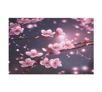 Peach Blossom 1000 Piece Wooden Jigsaw Puzzle- Brain Teaser Game for Adults & Children Educational Activities Jigsaws Puzzles (75×50cm)