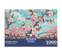 Peach Blossom 1000 Pieces Jigsaw Puzzles For Adults Educational Games Stress Relieving Entertainment Cultivate The Spirit of Teamwork for Men, Women, Elders, Seniors 38x26cm/1000pcs