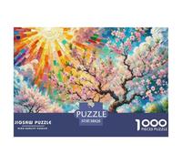 Peach Blossom 1000 Pieces Jigsaw Puzzles For Adults Educational Games Stress Relieving Entertainment Exercise The Memory of The Brain For Adults Gifts 38x26cm/1000pcs