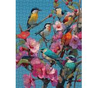 Peach Blossom Bird Jigsaw Puzzle 2000 Piece, Puzzles for Adults 2000, The Impossible Challenge, Jigsaw Puzzle Games Classic Educational, Wooden Puzzles, for Home Wall Decoration Gift FNKL1-978