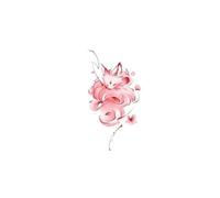 Peach Blossom Fox Color Tattoo Sticker