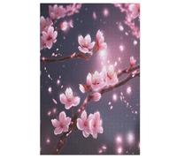 Peach Blossom Jigsaw Puzzles for Kids 1000 Pieces 3d Wooden Puzzle Decompression Game for Adults Women Girl Educational Game Toys 78×53cm