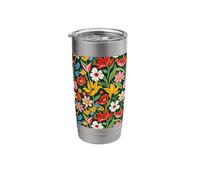Peach Blossom Pattern on Light Background Stainless Steel Insulated Tumbler