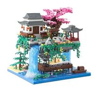 Peach Blossom Pool Tree Building Kits, 3320PCS Chinese Architecture Creative Micro DIY Bricks Model Toy, Construction Blocks Set Gift for Adults and Teens