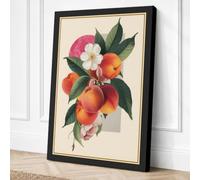 Peach Blossom Study Botanical Canvas Wall Art Print 18x12 Inch | Ready to Hang, Gallery Wrapped, Fade-Resistant Inks, Securely Packaged, UK Made