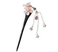 Peach Blossom Tassel Hairpin Handmade Flower Hair Stick For Women Girls Exquisite Accessories