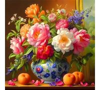 Peach Blossom Vase 60 Piece Jigsaw Puzzles for Adults, Colourful, Fun, Challenging and Brainteasing Adults jigsaw puzzles 60 Pieces, Beautiful Decoration Puzzle