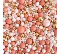 Peach blush pink rose gold white sprinkles for cakes cupcake edible metallic pearls sprinkle mix blend pastel topper decoration wedding hen engagement topper BLUSHING