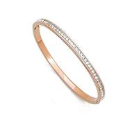 Peach Bomb Rose Gold Sparkling Womens Bracelet, Set with Cubic Zirconia. Gift for Her Birthday, Anniversary, Graduation, Mum, Sister, Girlfriend. Presented in a Branded Luxury Jewellery Box.