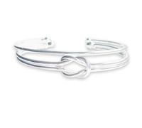 Peach Bomb Silver Bangle Set for Women with Infinity Love Knot and Torque Bangles. In a Luxe Branded Jewellery Box for Gifting. Jewellery Gift for her Birthday, Anniversary, Friendship