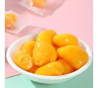 Peach candy, peeled gummies, fruit fudge, cute candy, 50% juice content, soft candy 68g/pack, mango grape flavored sugar snacks, Healthy＆nutritious snacks, leisure snacks (Mango,4 packs)