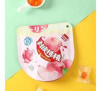 Peach candy, peeled gummies, fruit fudge, cute candy, 50% juice content, soft candy 68g/pack, mango grape flavored sugar snacks, Healthy＆nutritious snacks, leisure snacks (Honey Peach,1 pack)