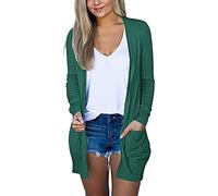 Peach Cardigan for Women Fall Open Front Cardigan with Pockets Casual Duster Lightweight Cardigan Sweater Lace Kimonos for Women