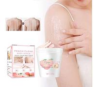 Peach Clear Body Scrub,Sweet Peachy Whitening Body Scrub,Exfoliating Scrub Body,Smoothing Body Scrub,Peach Fragrance Cleansing Pore Skin,Deep Cleansing Dead Skin Remove Whitening Moisturizing (1Pcs)