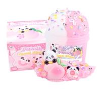 Peach Cloud Slime Kit, with Fun Pink Panda Slime Add Ins, Soft Non-Sticky, Scented Slime Kit for Kids, Birthday Gifts for Boys & Girls, Classroom Rewards, DIY Stress Relief Toy