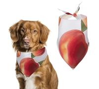 Peach Dog Bandana Triangle Dog Scarf Washable Polyester Dog Bibs Cute Pet Bandana for Medium Large Dogs Puppy and Cats