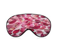 Peach Flower Petals Sleeping Mask Sleep Mask for Side Sleeper Relaxing Zero Pressure Night Blindfold Light Block-Out Eye Mask for Sleep with Easy Adjustable Strap