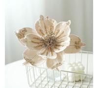 Peach Flowers Artificial With Christmas Decorations Christmas Flowers: Stunning Faux Magnolia Decorations Made From Fabrics Peonies Artificial with Vase (C, 24x18x4)