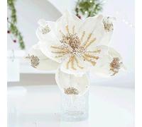 Peach Flowers Artificial With Christmas Decorations Christmas Flowers: Stunning Faux Magnolia Decorations Made From Fabrics Peonies Artificial with Vase (B, 24x18x4)
