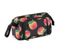 Peach Fluorescent Peach Pencil Cases Large Capacity Big Pencil Cases Lightweight School Supplies for Teen Girls for Nurse High School