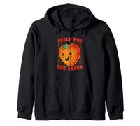Peach For The Stars Motivation Inspirational Cute Fruit Zip Hoodie