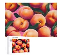 Peach Fruit Adults Wooden Jigsaw Puzzles 1000/500/300 Piece Personalised Customized Gifts
