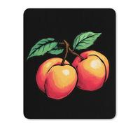 Peach Fruit Mouse Pad with Stitched Edges Non Slip Mousepad Desk Mat for Office Gaming