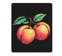 Peach Fruit Mouse Pad with Stitched Edges Non Slip Mousepad Desk Mat for Office Gaming