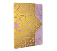 Peach Gold Mandala No.2 Canvas Print | Gallery Wrapped 30mm Frame Wall Art | 24x16 inches | Ready to Hang | Modern Still Life Picture | Living Room Bedroom Lounge Office