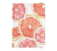 Peach Grapefruit Slices Leather Passport Cover Holder Wallet Case Card Holder Passport Case Lightweight
