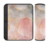 Peach Gray Gold Glitter Traces 2 Pack car Belt Cover Protects Your Neck and Shoulders for SUV Protector para cinturón de carro
