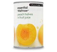 Peach Halves in Fruit Juice essential Waitrose 410g