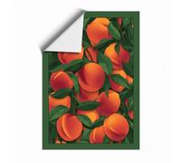 Peach Harvest Botanical Unframed Wall Art Print A4 (29.7×21cm), Wall Decor for Living Room, Bedroom, Office & Home, Art Gift