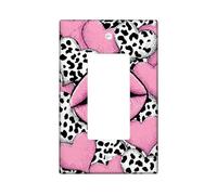 Peach Heart and Lip Light Switch Cover Plates/Outlet Covers, Fun and Playful Design for Valentine's Day, Thermoplastic Wall Plates, Standard Size Single Rocker
