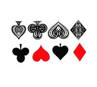 Peach Heart Poker Temporary Tattoo Sticker Waterproof And Long-lasting