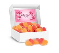 Peach Hearts Soft & Gummy Heart Shaped Sweets With Gift Box - Romantic Sweets Gift Hamper (1kg)